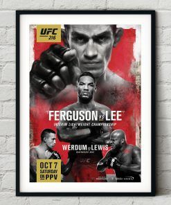 Picture Poster Mixed Martial Arts MMA Lee A5 Print UFC 216 Ferguson vs 