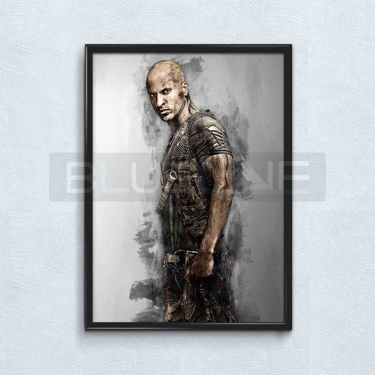 TV Series The 100's Lincoln Watercolour Poster  Canvas Wall Art Canvas Print Poster Print Ricky Whittle