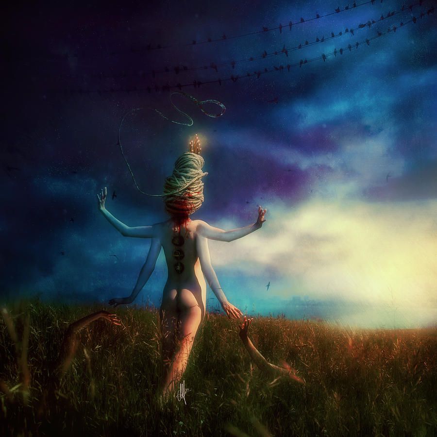 Surreal Digital Art - Scarecrow – Poster | Canvas Wall Art Print ...